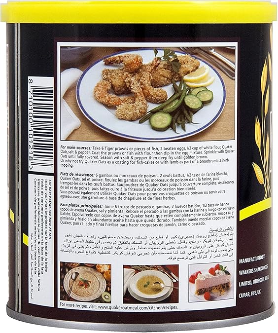 Quaker White Oats 500g nutrition facts