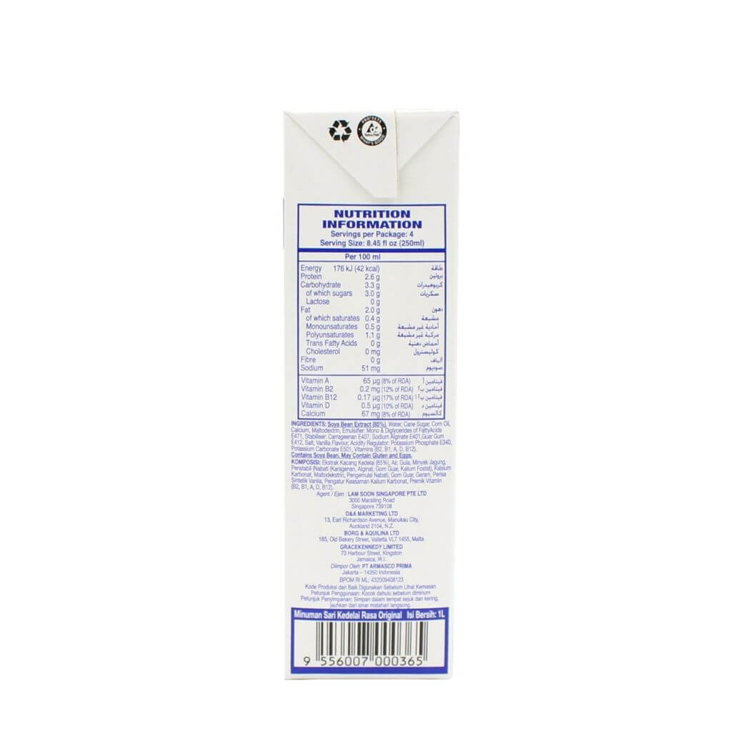 Soyfresh Soya Milk nutrition information