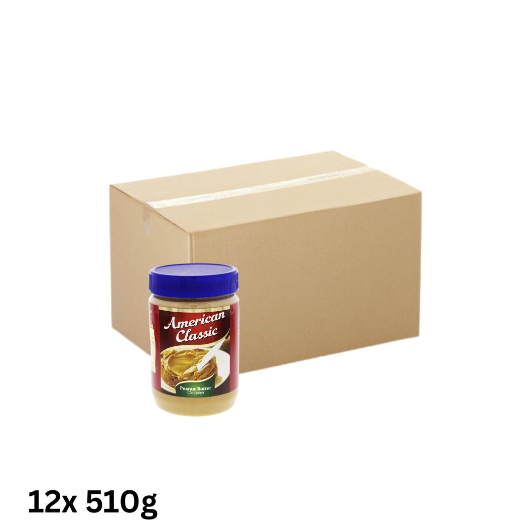 American Classic Peanut Butter Crunchy 12x510g