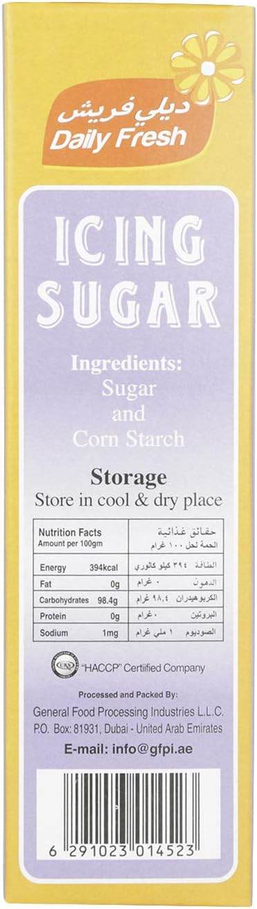 daily fresh icing sugar ingredients