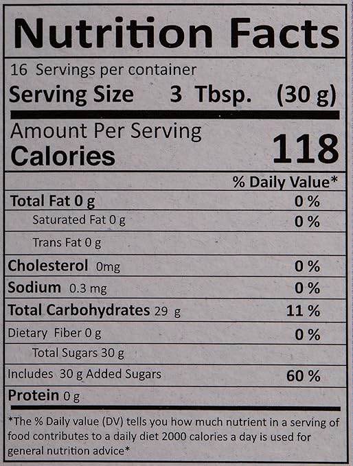 daily fresh icing sugar nutrition facts