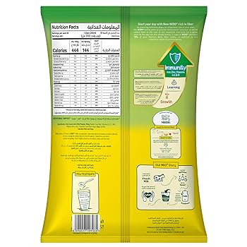 nestle nido milk powder 1800g nutrition facts
