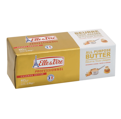 Elle & Vire All Purpose Butter 82% Fat 2.5kg butter block