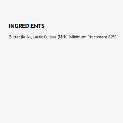 Lurpak Unsalted Butter ingredients