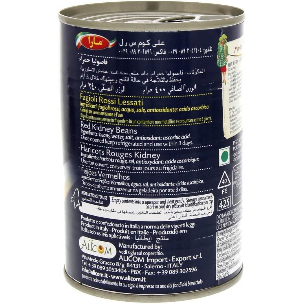 Mara Red Kidney Beans 400g back