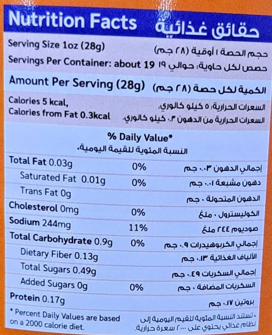 American Classic Dill Pickles Nutrition Facts