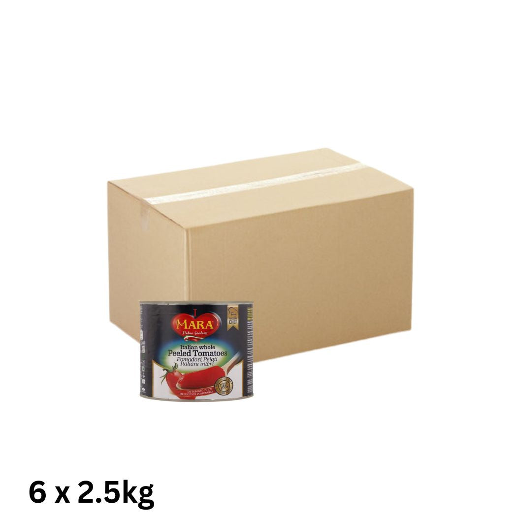 Mara Italian Whole Peeled Tomatoes 6x2.5kg