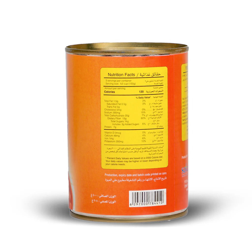 Primo Baked Beans 400g nutrition facts