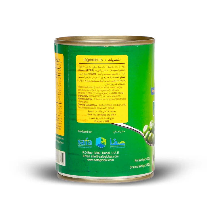 baladi Primo Processed Peas 400g back