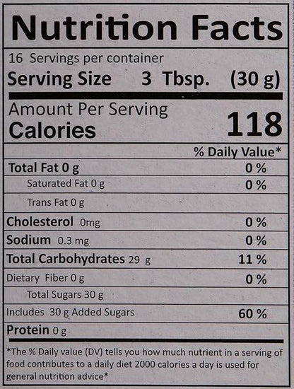 daily fresh icing sugar nutrition facts
