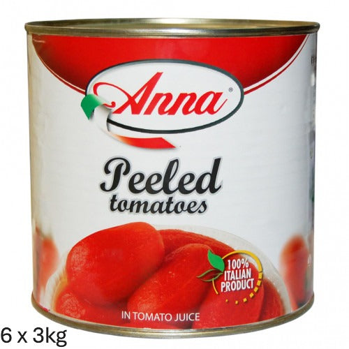 Anna Peeled Tomatoes 6x3kg