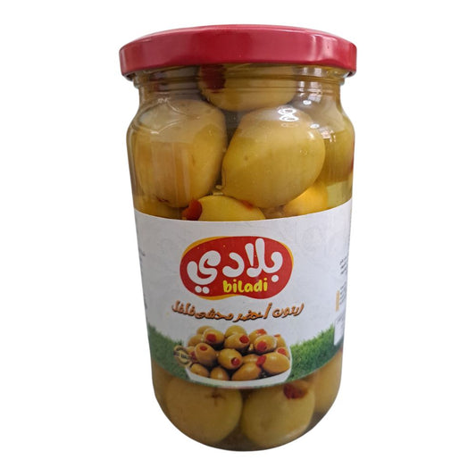 Biladi Green Olives Stuffed with Pepper 720g