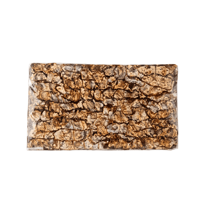 Rectangular stone slab with a natural, rough-textured surface on a white background